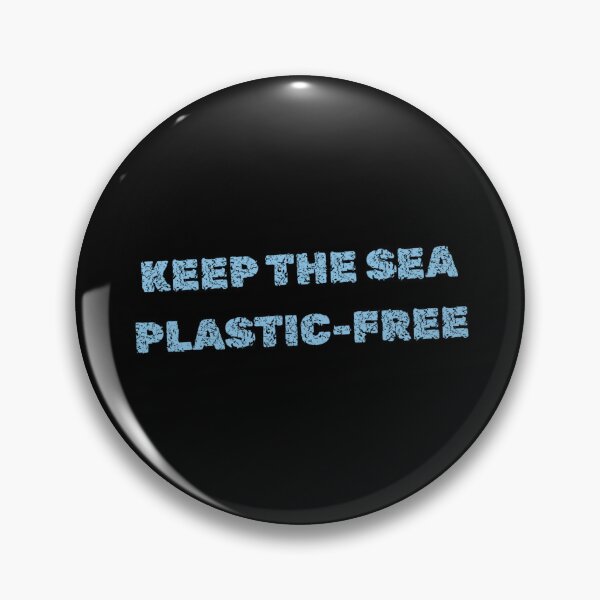 Item preview, keep the sea plastic-free environmental art black background designed and sold by RedOrBlueIts4U.