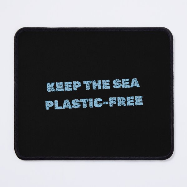 Item preview, keep the sea plastic-free environmental art black background designed and sold by RedOrBlueIts4U.
