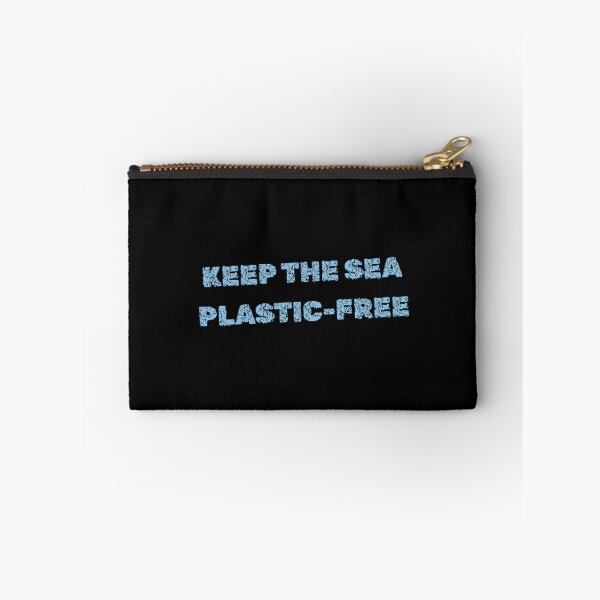 Item preview, keep the sea plastic-free environmental art black background designed and sold by RedOrBlueIts4U.