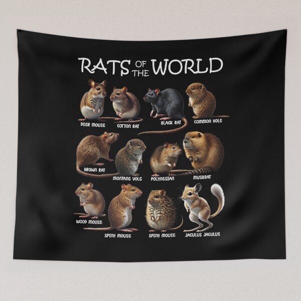 Item preview, Rats of the World Animal Mouse Lover designed and sold by Kimberley King Art  King Art.