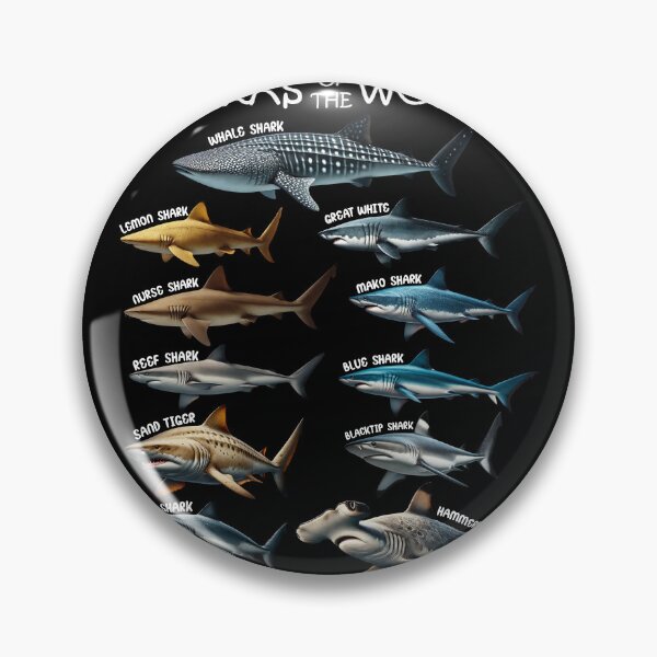Item preview, Sharks of the World Animal Lover designed and sold by Kimberley King Art  King Art.
