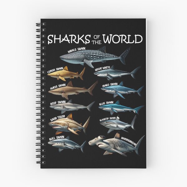 Item preview, Sharks of the World Animal Lover designed and sold by Kimberley King Art  King Art.