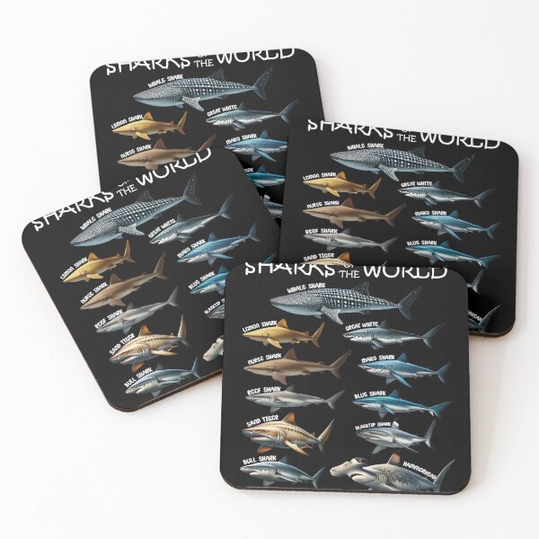 Item preview, Sharks of the World Animal Lover designed and sold by Kimberley King Art  King Art.