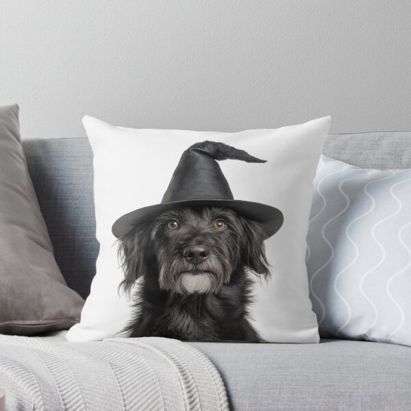 Item preview, Pyrenean Shepherd dog Wearing Halloween Witch Hat designed and sold by LazyOwlStore.