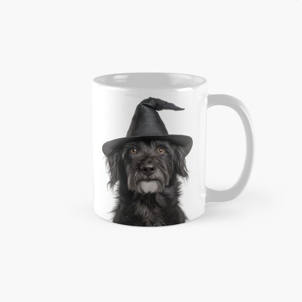 Item preview, Pyrenean Shepherd dog Wearing Halloween Witch Hat designed and sold by LazyOwlStore.