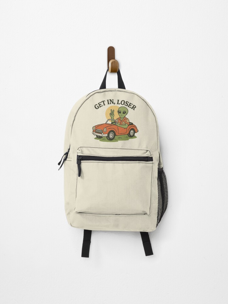 Thumbnail 1 of 3, Backpack, Get In, Loser Retro Alien Ride designed and sold by zzz888.