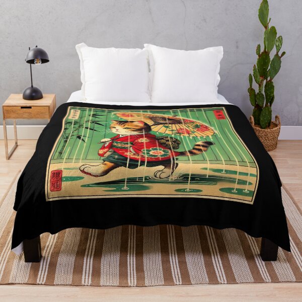 Item preview, Cute Cat Kimono Kanji Harajuku Japanese Art Kitten Lover designed and sold by Kimberley King Art  King Art.