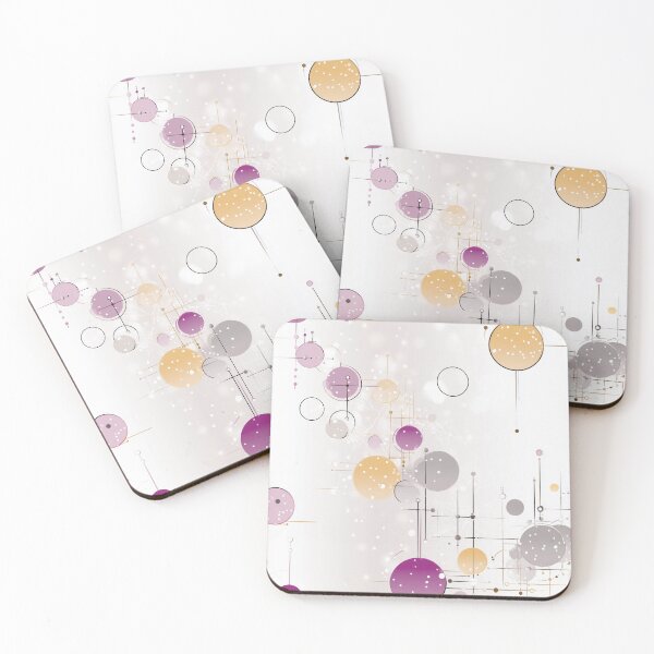 Item preview, Ethereal Geometric Spheres in Gold, Mauve, and Beige designed and sold by Moisky Patterns.