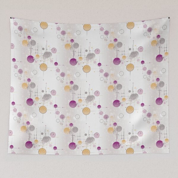 Item preview, Ethereal Geometric Spheres in Gold, Mauve, and Beige designed and sold by Moisky Patterns.