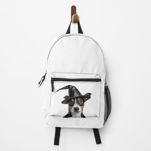 Item preview, Rat Terrier dog Wearing Halloween Witch Hat designed and sold by LazyOwlStore.