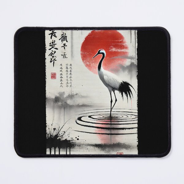 Item preview, Japanese Crane Art Harajuku Ink Art designed and sold by Kimberley King Art  King Art.