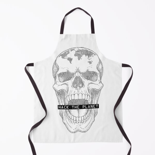 Item preview, Hack The Planet Earth Skull Binary Computer Code Hacker designed and sold by GrandeDuc.