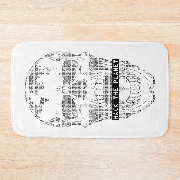 Item preview, Hack The Planet Earth Skull Binary Computer Code Hacker designed and sold by GrandeDuc.