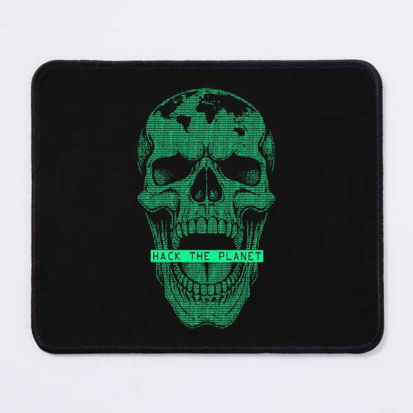 Item preview, Hack The Planet Earth Skull Binary Computer Code Hacker designed and sold by GrandeDuc.