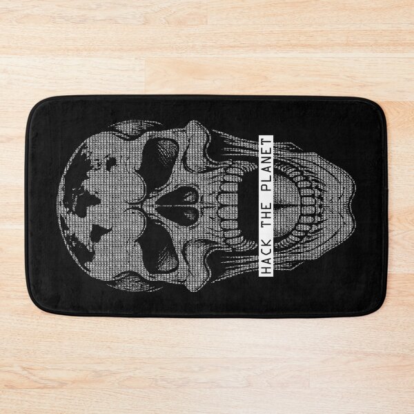 Item preview, Hack The Planet Earth Skull Binary Computer Code Hacker designed and sold by GrandeDuc.