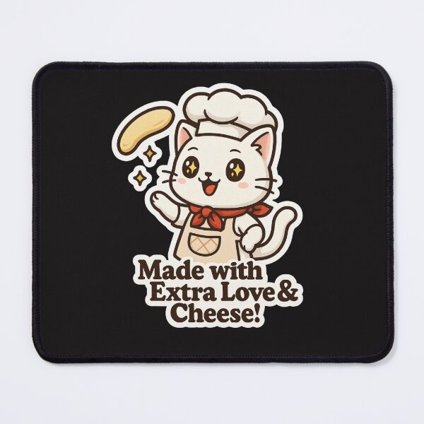 Item preview, Meowchi Margherita – Chibi Chef Cat Tossing Pizza Dough | Made with Extra Love & Cheese! designed and sold by ColorSplash123.