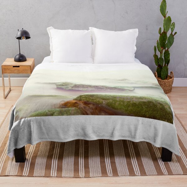 Item preview, Misty Seawater Over Seaweed Beach Rocks designed and sold by NJCArtPhoto.