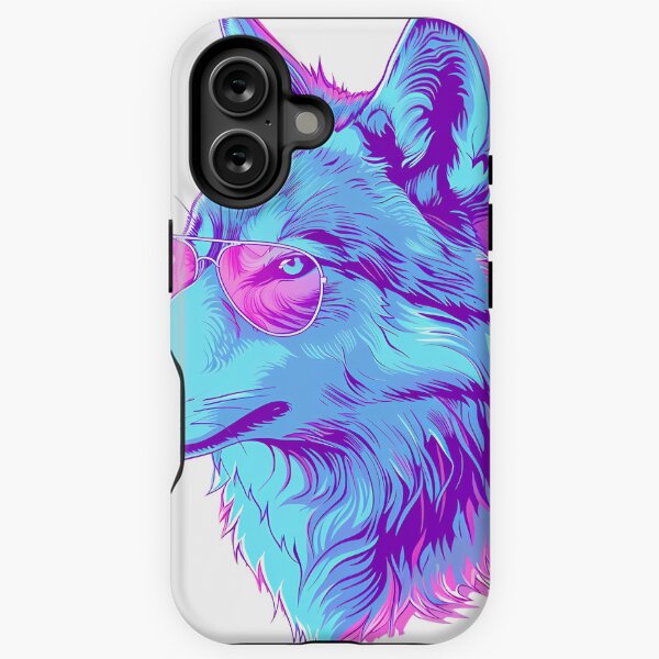Vista previa del artículo con la obra «Lobo de vaporwave», diseñado y vendido por Diwudh.