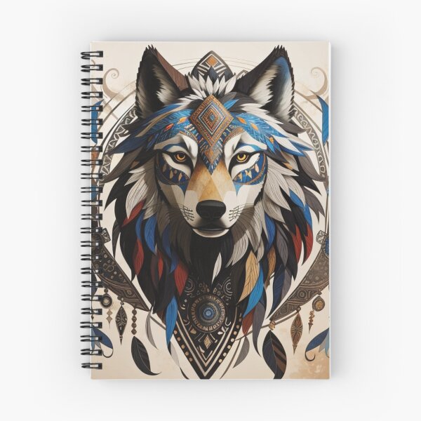 Item preview, Tribal art Wolf designed and sold by Serenelyart.