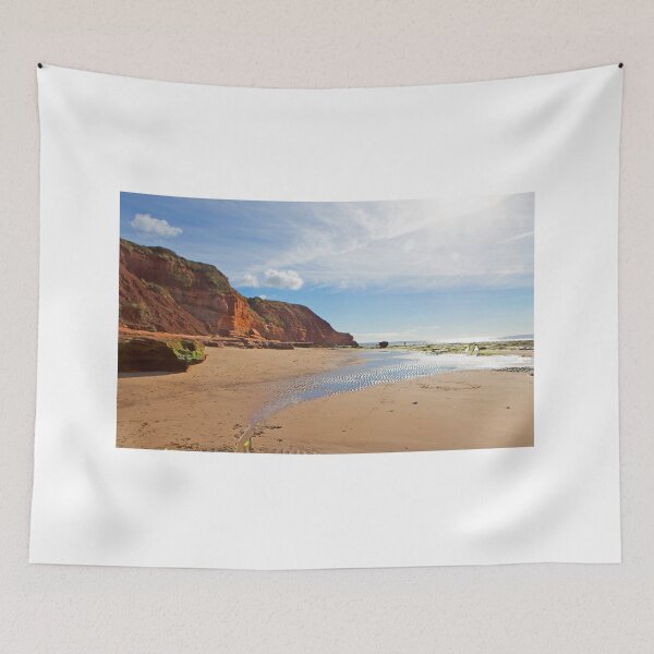 Item preview, Early Morning Sun on Jurassic Cliff Rock Beach designed and sold by NJCArtPhoto.