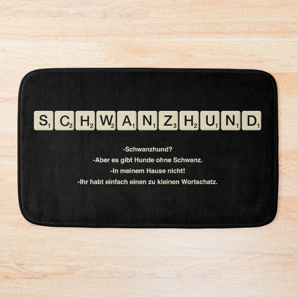 Artikelvorschau, Schwanzhund - Loriot - TV Kult - Deutsch - scrabble entworfen und verkauft von Boogosh.