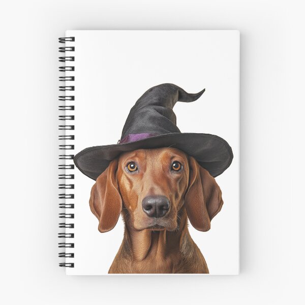 Item preview, Redbone Coonhound dog Wearing Halloween Witch Hat designed and sold by LazyOwlStore.
