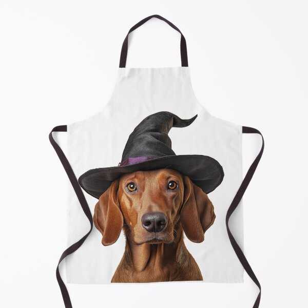 Item preview, Redbone Coonhound dog Wearing Halloween Witch Hat designed and sold by LazyOwlStore.