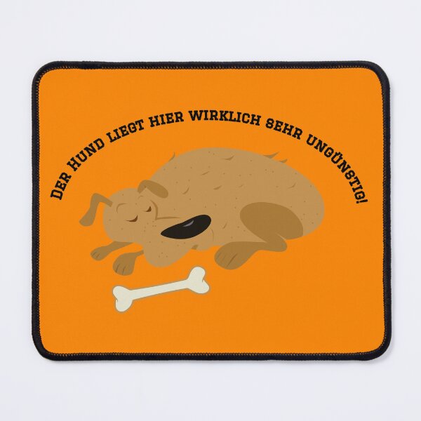 Item preview, The dog is lying here really in a very inconvenient way - Loriot - TV Kult - German designed and sold by Boogosh.