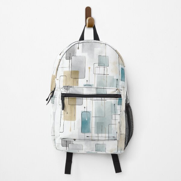 Item preview, Ethereal Geometric Lines with Blue, Beige, and Gray Accents designed and sold by Moisky Patterns.