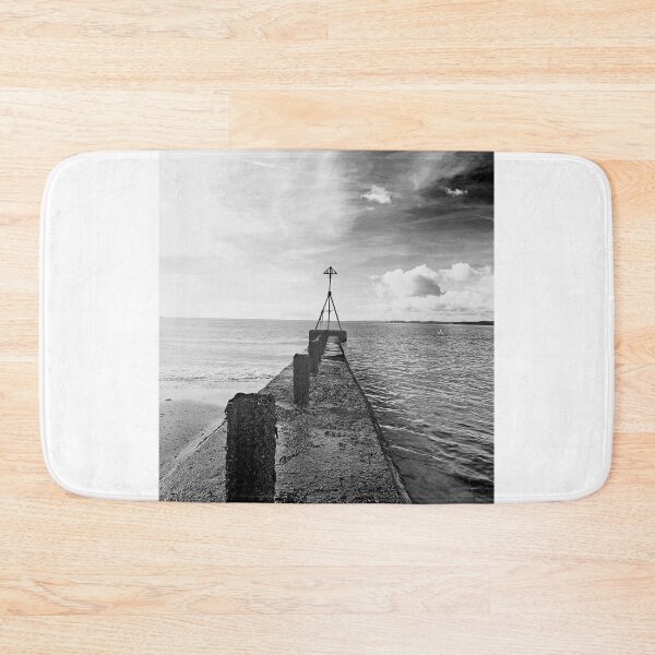 Item preview, Monochrome Beach Groyne in Devon England designed and sold by NJCArtPhoto.