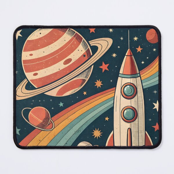 Item preview, Colourful retro-inspired space adventure poster designed and sold by Relatable Tees.