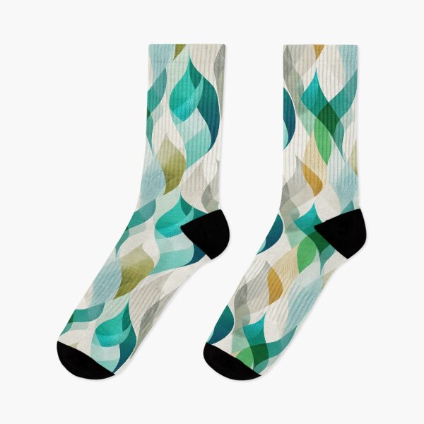 Item preview, Ethereal Organic Waves with Teal, Green, and Beige Layers designed and sold by Moisky Patterns.