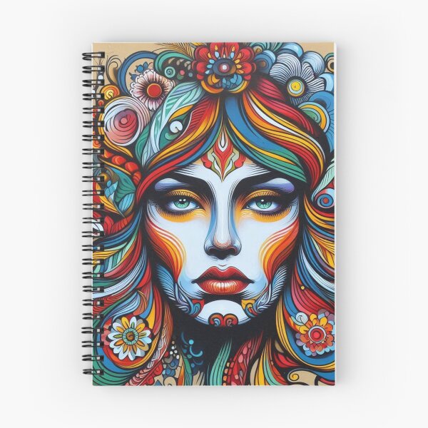 Item preview, Colorful face with ornaments designed and sold by Sigtrix.