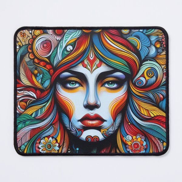 Item preview, Colorful face with ornaments designed and sold by Sigtrix.