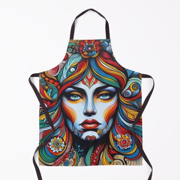 Item preview, Colorful face with ornaments designed and sold by Sigtrix.