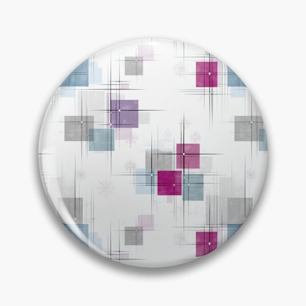 Item preview, Ethereal Geometric Grids with Magenta, Blue, and Gray Squares designed and sold by Moisky Patterns.