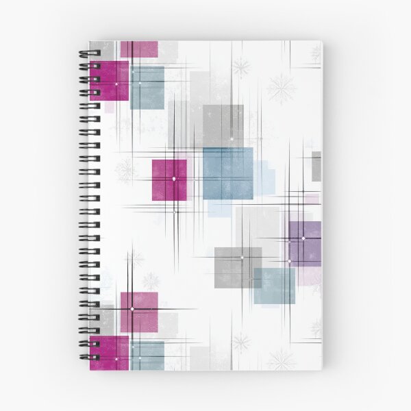 Item preview, Ethereal Geometric Grids with Magenta, Blue, and Gray Squares designed and sold by Moisky Patterns.
