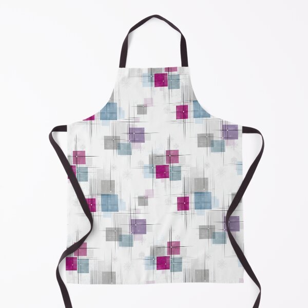 Item preview, Ethereal Geometric Grids with Magenta, Blue, and Gray Squares designed and sold by Moisky Patterns.