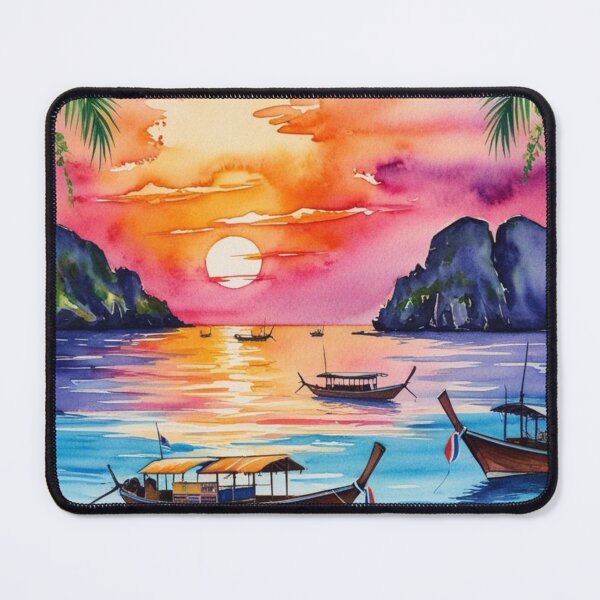 Item preview, krabi poster, krabi thailand wall art, thailand sticker designed and sold by Bits & Bops Boutique.