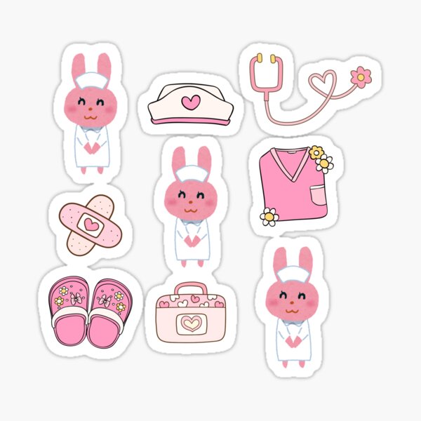 Item preview, Nurse Appreciation Gift Pink Bunny Nurse designed and sold by PuiPuiStudio.
