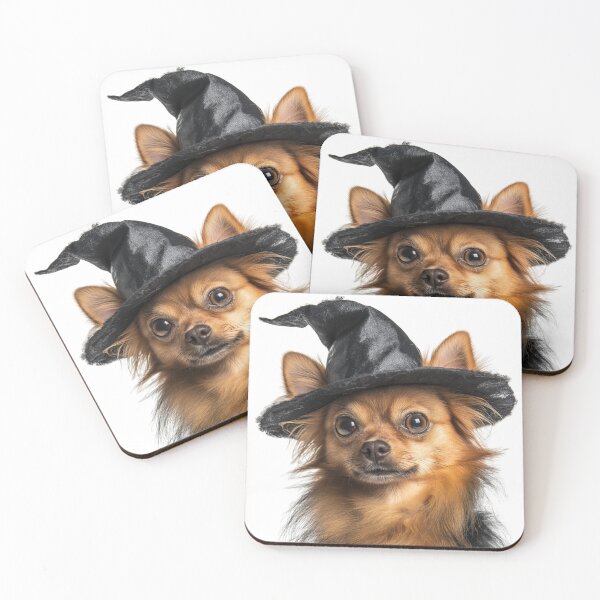 Item preview, Russian Toy dog Wearing Halloween Witch Hat designed and sold by LazyOwlStore.