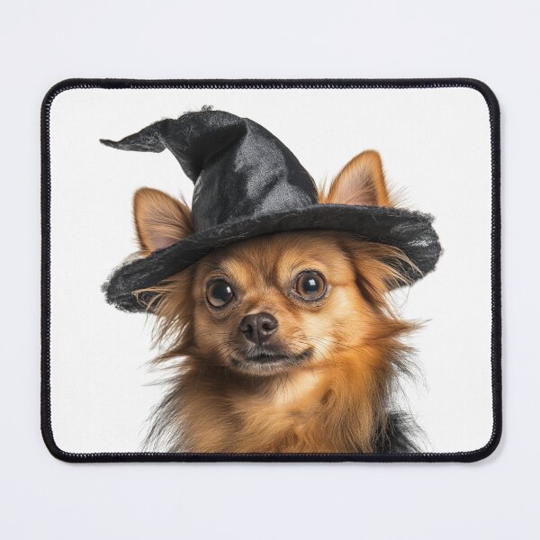Item preview, Russian Toy dog Wearing Halloween Witch Hat designed and sold by LazyOwlStore.
