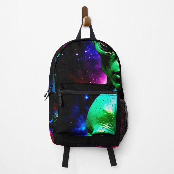 Item preview, Galactic Sentinel: Neon-Eyed Alien in the Cosmic Void designed and sold by GlitchRage.