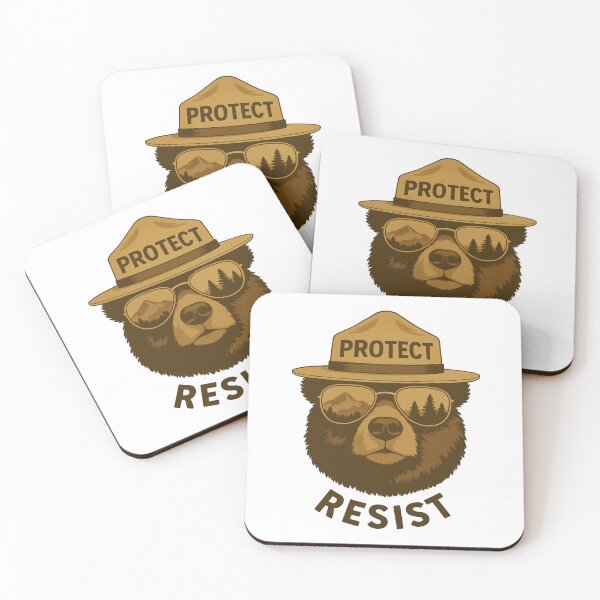 Item preview, Bear resist protect our national parks - hands off the environment forests  designed and sold by SkeletonsDanger.