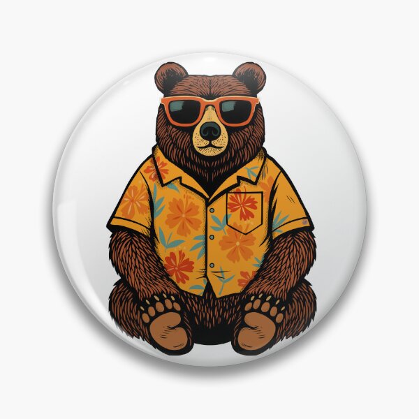 Item preview, Cool Dad Bear in Hawaiian Shirt – Funny Father’s Day Gift Design designed and sold by krisevansart.