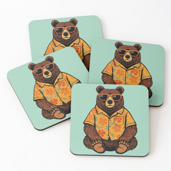 Item preview, Cool Dad Bear in Hawaiian Shirt – Funny Father’s Day Gift Design designed and sold by krisevansart.