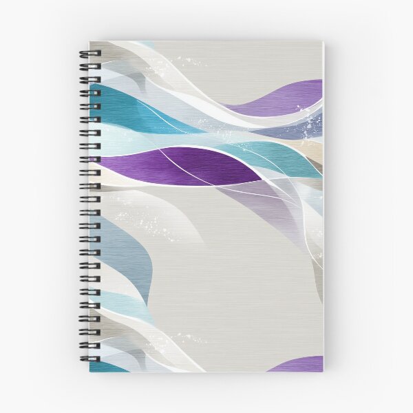 Item preview, Ethereal Flowing Waves with Violet, Teal, and Beige Layers designed and sold by Moisky Patterns.