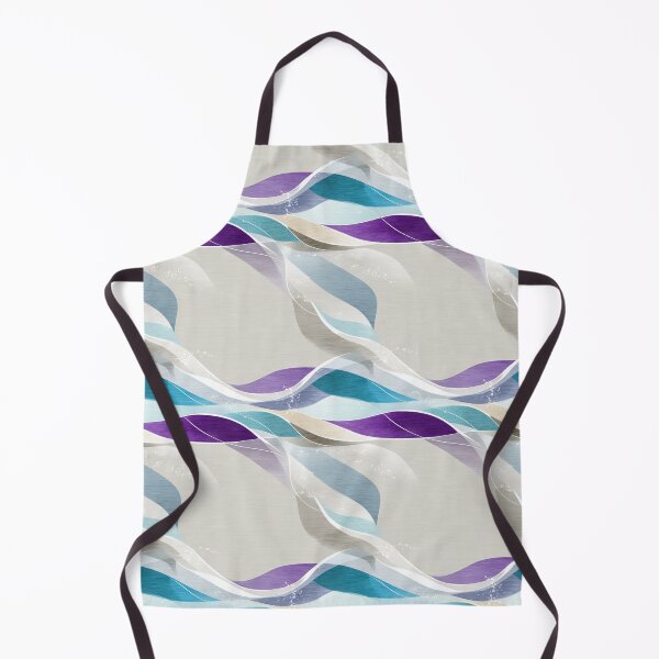 Item preview, Ethereal Flowing Waves with Violet, Teal, and Beige Layers designed and sold by Moisky Patterns.
