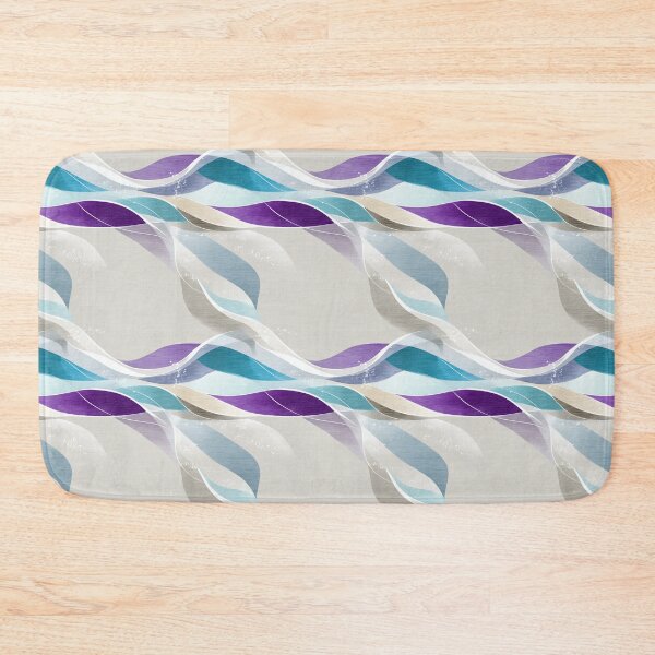 Item preview, Ethereal Flowing Waves with Violet, Teal, and Beige Layers designed and sold by Moisky Patterns.