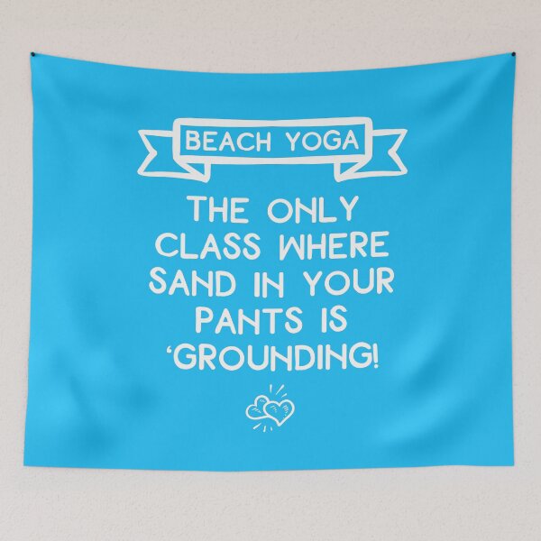 Item preview, Funny Beach Yoga Quote Sand Humor for Yogis designed and sold by ApricotBlossom.